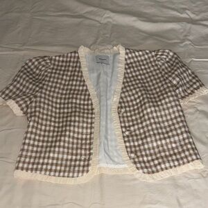 Reformation Cream Blouse